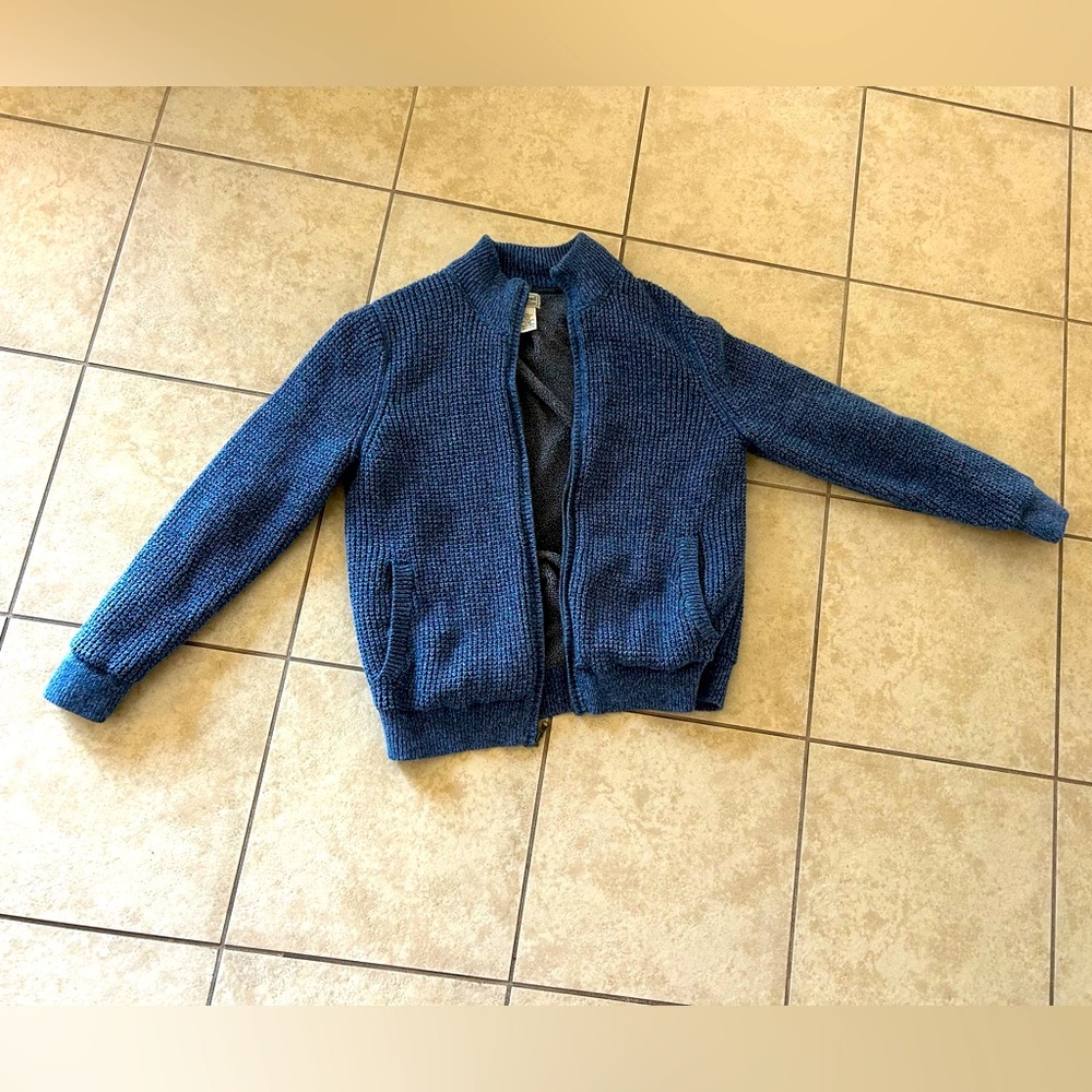 L.L. Bean Vintage Indigo (Blue) Men's Organic Cotton Waffle Sweater- NWOT